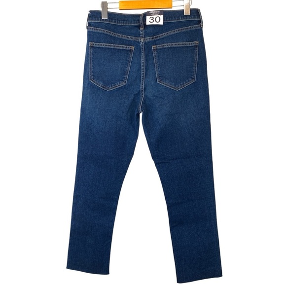 GAP Vintage Slim High Rise Jeans Womens 10/30 Blue Raw Hem Medium Wash New NWT - Picture 2 of 8